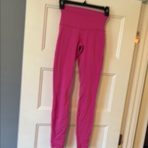 Lululemon Athletica Pink High-Waisted Leggings